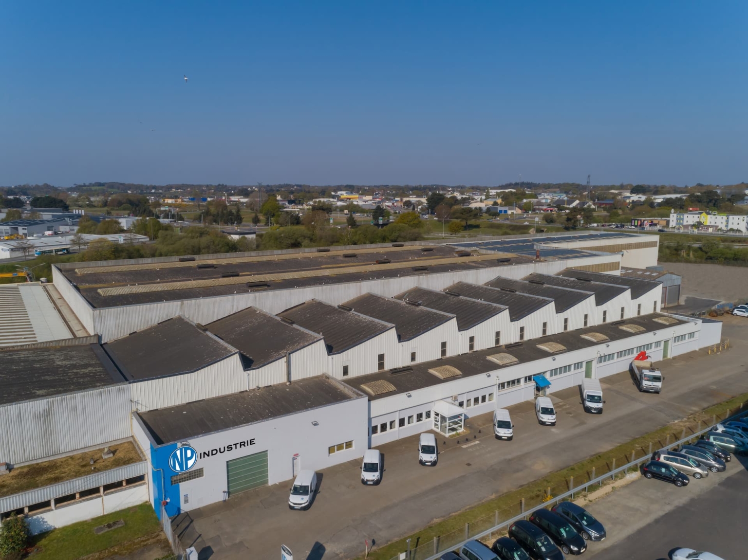 Locaux de l'entreprise vue du ciel